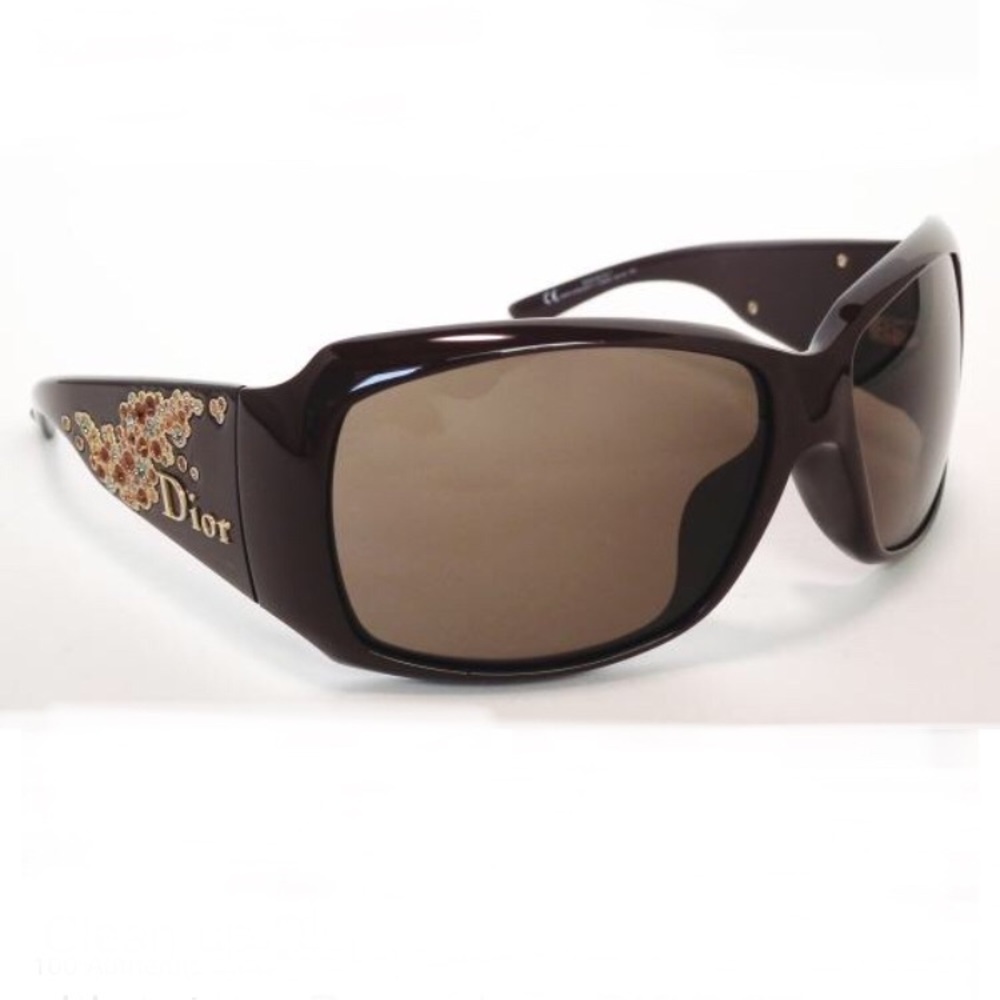 Dior & Swarovski crystal brown strassy sunglasses - Picture 2 of 8